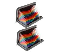 Gogogmee 2pcs Mini Accordion File Organizer with Secure Zipper Closure Expandable Multi-Layer Receipt Folder for Tax Document Storage Small Receipt Holder and Coupon Wallet for Systematic