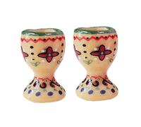 Gogogmee 2Pcs Mini Ceramic Doll House Goblets Yellow Wine Cups House Decoration Photo Prop Easter Egg Holder for Dollhouse Display
