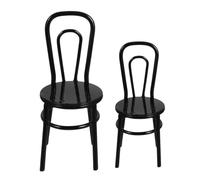 Gogogmee 2pcs Miniature Iron Chair Model Dollhouse Furniture Decor Realistic Stool Design for Fairy Garden Collectibles and Tiny Home Decoration Accessories