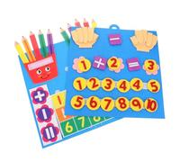 Gogogmee 2pcs Montessori Finger Math Board for Soft Nonwoven Educational Early Learning Aid for Preschool Addition Subtraction Teaching Montessori Preschool Educational Learning