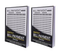 Gogogmee 2pcs Monthly Billing Plan Budget Tracker Book Expense Tracker Budget Planner for Managing Bills Organizer for Personal Finance Bills Planner and Organizer Notebook