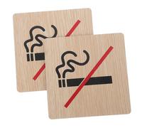 Gogogmee 2pcs No Smoking Sign Smoke Sign Fire Extinguisher Tags Smoke Warning Wood