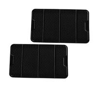 Gogogmee 2pcs Non-slip Silicone Car Dash Mat with Phone Holder Resistant Dashboard Cover Mat for Securely Holding Phones Keys Sunglasses Coins Stylish Minimalist Design for Car Organization