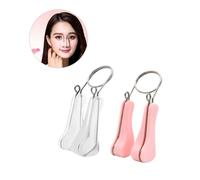 Gogogmee 2pcs Nose Lifting Clip for Women Nose Bridge Straightener and Shaper Soft Non Invasive Corrector for Reshaping and Lifting Nostril Bridge White and Pink