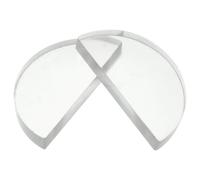 Gogogmee 2pcs Optical Glass Semicircle Convex Lens for Physics Teaching Polished Semicircular Glass Bricks Lightweight Portable Educational Light Convergence Experiment Equipment