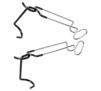 Gogogmee 2pcs Outdoor Tent Lamp Pole Hooks, S-Shaped Metal Camping Lantern Hangers, Multi-Functional Tent Light Iron Hooks for Travel and Tarp Poles