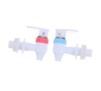 Gogogmee 2pcs Plastic Water Cooler Faucet Tap Valves with Screw Fixed Interface Leakproof Replacement for Hot and Cold Water Dispenser Bottles and Juice Barrels