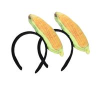 Gogogmee 2pcs Plush Corn Headbands Soft Comfortable Dress Up Headbands for Cosplay Costume Accessory for Halloween Thanksgiving Parties