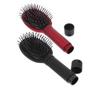 Gogogmee 2Pcs Portable Concealed Comb Storage Box Multi-Function Hair Brush Holder for Travel Creative Plastic Hair Care Organizer