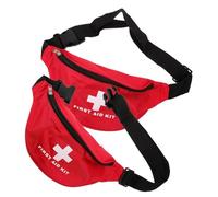 Gogogmee 2pcs Portable Medicine Waist Bag Storage Kit for Camping Hiking and Travel Large Opening Design Zipper Closure for Easy Access to Emergency Supplies