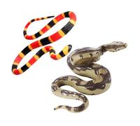 Gogogmee 2Pcs Realistic Snake Model for Educational Abs Plastic Prank Snake with Detailed Simulation Cognitive Learning and Halloween Haunted House Decorations