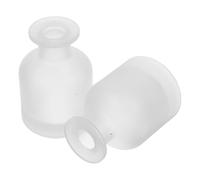 Gogogmee 2pcs Refillable Glass Oil Diffuser Bottles Cylindrical Essential Oils Containers for Reed Diffusers Lightweight Aromatherapy Home Freshener
