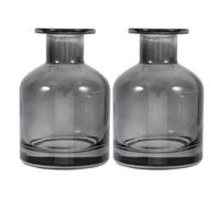 Gogogmee 2pcs Refillable Glass Oil Diffuser Bottles Cylindrical Refillable Containers for Essential Oils Reed Diffusers Decorative Aromatherapy Jars for Home and Car Use