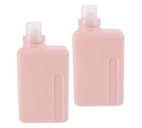 Gogogmee 2pcs Refillable Travel Containers Refillable Laundry Bottle Liquid Dispenser for Laundry Room Lotion Pump Dispenser Gel Bottle Liquid Hdpe Pink