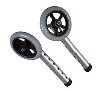 Gogogmee 2pcs Replacement Aluminium Alloy Walking Aid Wheels with Inner Tube for Rollators and Wheelchairs Smooth Rolling Front Caster Wheels with Ball Bearings Lightweight Mobility Aid