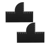 Gogogmee 2pcs Reusable Barber Enhancement Card for Precise Beard and Hairline Shaping with Measurement Indicators Plastic Hairline Stencil Tool for Salon and Home Grooming Clean Edging