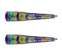 Gogogmee 2pcs Royal-style Nail Covers Chinese Long Claw Tip Nail Tips for Queen Costume Parties Stage Performance Halloween Finger Jewelry