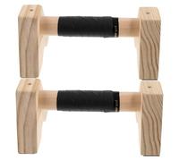 Gogogmee 2pcs Russian-style Wooden Push Up Bars with Non-slip Base for Men and Women Beech Gymnastic Parallettes for Home Gym Handstand Training and Fitness Workout Equipment