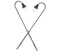 Gogogmee 2pcs Scale Courtyard Street Lights for Sand Table Landscape Decoration with Safe Material and White LED Light