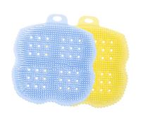 Gogogmee 2Pcs Silicone Body Scrubber Brush Soft Exfoliating Bath Scalp Massaging Brushes Design for Gentle Cleaning Relaxation for Home Use
