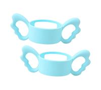 Gogogmee 2Pcs Silicone Bottle Handles Ergonomic Wide Neck Feeding Grip Replacement for Nursery Bottles Easy Install Blue
