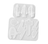 Gogogmee 2PCS Silicone Jewelry Casting Molds Astronaut Key Pendant DIY Epoxy Molds for Necklace Keychain and Earring Making Flexible Reusable High Transparency Moulds