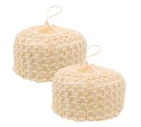 Gogogmee 2Pcs Sisal Bath Scrubber Balls Portable Shower Sponge for Exfoliating Skin Deep Cleansing Bubble Gentle Back Scrubber for Smooth and Soft Body Care