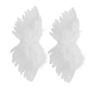 Gogogmee 2pcs Small Decorative Doll Angel Wings with Soft Simulated Plume Easy to Attach Straps for Secure Fit Craft Ornaments for DIY Doll Decor and Cosplay Accessories