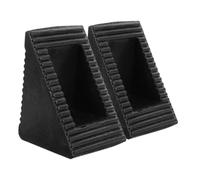 Gogogmee 2pcs Solid Rubber Wheel Chocks for Cars Trucks Rvs and Trailers Non Slip Heavy Duty Tire Blocks with Stable Triangular Design Compact Portable Vehicle Safety Stopper