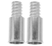Gogogmee 2pcs Stainless Steel Threaded Connection Parts for Broom Handle Extension Poles American Thread Screw Fittings Durable Metal Pole Adapters for Mop Brush Cleaning Tools