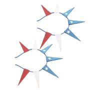 Gogogmee 2Pcs Statue of Liberty Crown Headband with Glitter Stars, Patriotic Hair Accessories for Women, Festival Party Hair Hoop for 4Th of July and Costume Events