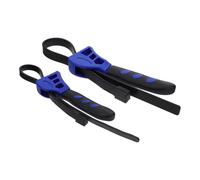 Gogogmee 2pcs Strap Wrench Plumbing - Handle Plumbing Belt Strap Wrench Oil Filter Plumbers for Home & Professional Use - Oil Filter Removal Tool (Blue)