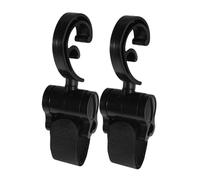 Gogogmee 2Pcs Stroller Hooks Rotatable Hanging Clips for Diaper Bags Grocery Shopping Heavy Duty Stroller Handle Clips Easy Installation Semi Enclosed Design