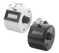 Gogogmee 2pcs Tally Counter: 4-Digit Golf Palm Clicker- Plastic Hand Tally Counters Clicker for Counting Knitting Coaching Lap Fishing Office Stadium