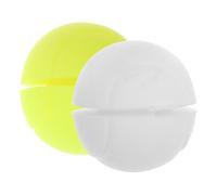 Gogogmee 2Pcs Tennis Racket Vibration Dampener Set Tennis Ball Shape Plastic Shock Absorbers for Rackets Includes White and Yellow for String Protection