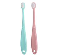 Gogogmee 2Pcs Toothbrush Soft Bristle Oral Cleaning Brush for Newborns with Hanging PP Material for Teeth and Gum Care