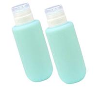 Gogogmee 2pcs Travel Bottle Portable Empty Silicone Shampoo and Lotion Containers for Toiletries Lightweight Refillable Leak Travel Essentials Green