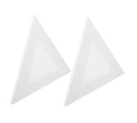Gogogmee 2pcs Triangle Stretched Canvas Boards with Sturdy Wood Frame for Oil Acrylic Painting Portable Canvas Panels for Artists Students Crafts and Home Decor Use Painting Supplies