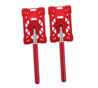 Gogogmee 2pcs Vehicle Parking Swiping Stick with Telescopic Card Holder for Parking Passes Quick Card Retrieval Tool for Efficient and Safe Lot Management Red