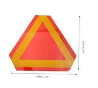 Gogogmee 2pcs Vehicle Triangle Reflectors High Visibility Aluminum Warning Signs for Slow Moving Cars Farm Equipment Golf Carts Reflective Safety Markers for Trailers and Road Maintenance