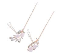 Gogogmee 2pcs Vintage Hair Accessories Flower Hair Sticks Hairpin Tassel Chopsticks for Women Wedding Pins