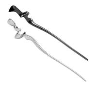 Gogogmee 2pcs Vintage Metal Hair Forks for Women Retro Alloy Hairpins for Wedding Party Prom Sturdy Hair Bun Holders with Classic Design Random Color