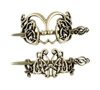 Gogogmee 2pcs Vintage Retro Metal Hairpin Creative Hair Stick for Women Girls Lady Hair Clips for Curls Accessories Elegant Headdress Style