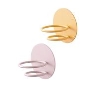 Gogogmee 2Pcs Wall-mounted Sponge Egg Storage Rack with Adhesive Makeup Sponge Hanger for Home Salon Hotel Space-saving Organization in Yellow and Pink