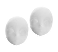 Gogogmee 2pcs White Matte PVC Masks for Crafts Full Face Blank Paintable Fox Design Halloween Cosplay Masquerade Party Accessories DIY Friendly with Smooth Edges and Detailed Contours