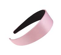Gogogmee 2Pcs Wide Edge Satin Headband Elegant Creative Headdress for Women Solid Color Hair Hoops Pink for Parties Celebrations
