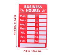 Gogogmee 2pcs Writable Business Hours Sign PVC Stickers Store Opening Hours for Bank Office Cafe Restaurant Shop