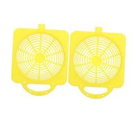 Gogogmee 2pcs Yellow Plastic Parrot Breeding Nests with Natural Egg Holding Design for Cockatiel Budgie Finch Indoor Outdoor Bird Nesting Boxes Pet Bird Supplies