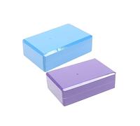 Gogogmee 2pcs Yoga Block Bricks Sky Blue Purple Durable Eva Stretching Aid for Home Exercise for Lifting Shaping Workout Equipment for Feet Hands and Buttocks Development