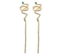 Gogogmee 2pcs Zinc Alloy Snake Hair Chopsticks with Rhinestone Bling Smooth Surface Hair Styling Accessories for Women Ancient Style for Cosplay and Theme Parties